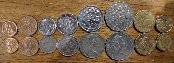Australian coins obverse and reverse