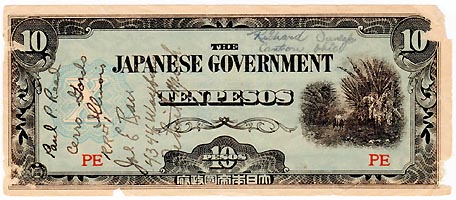 WWI Japanese government-issued invasion currency Philippine peso