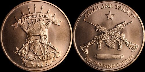 2nd Am copper Molon Labe