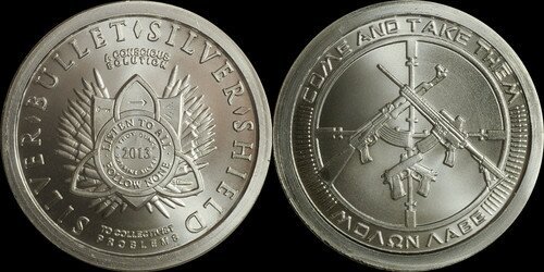 2nd Am silver Molon Labe