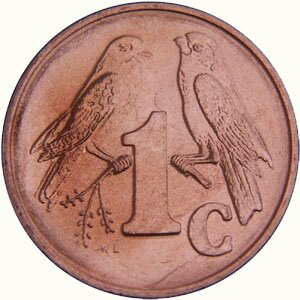 South African 1990 1 cent coin (3rd Decimal Issue)